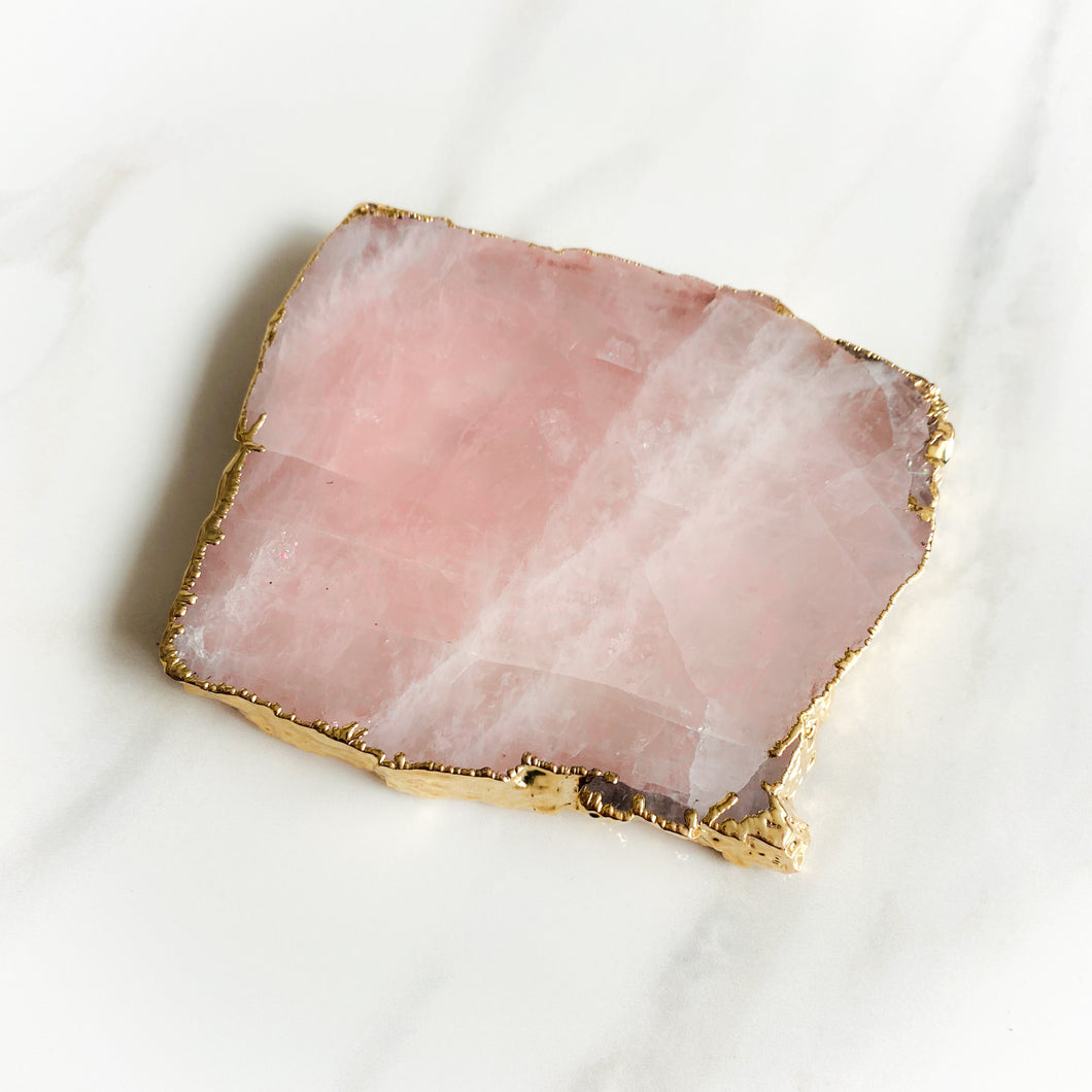 Rose Quartz Coaster (set of 4)
