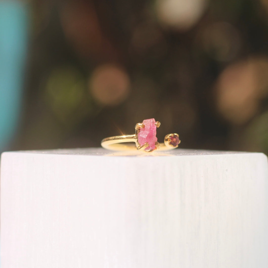 Duet Pink tourmaline Ring