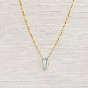 Aquamarine Skyla Necklace (Gold)