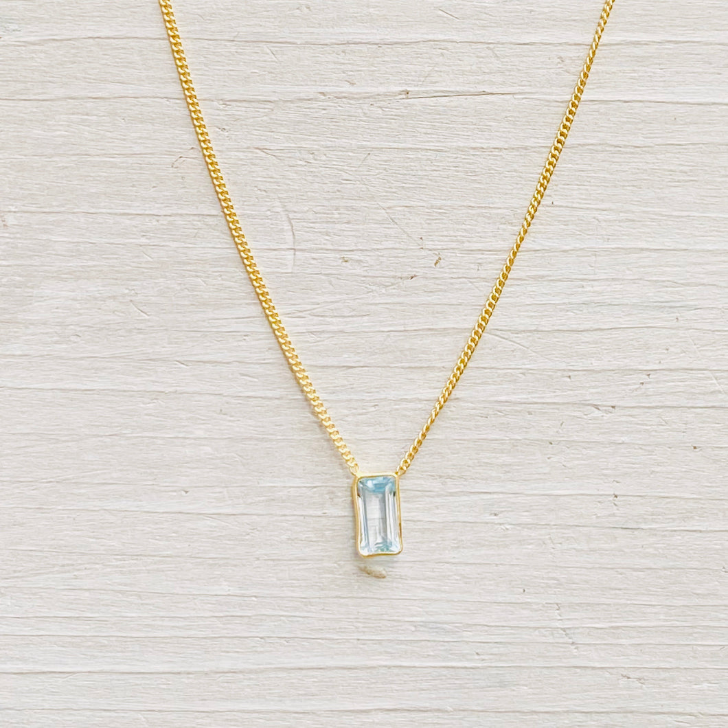 Aquamarine Skyla Necklace (Gold)