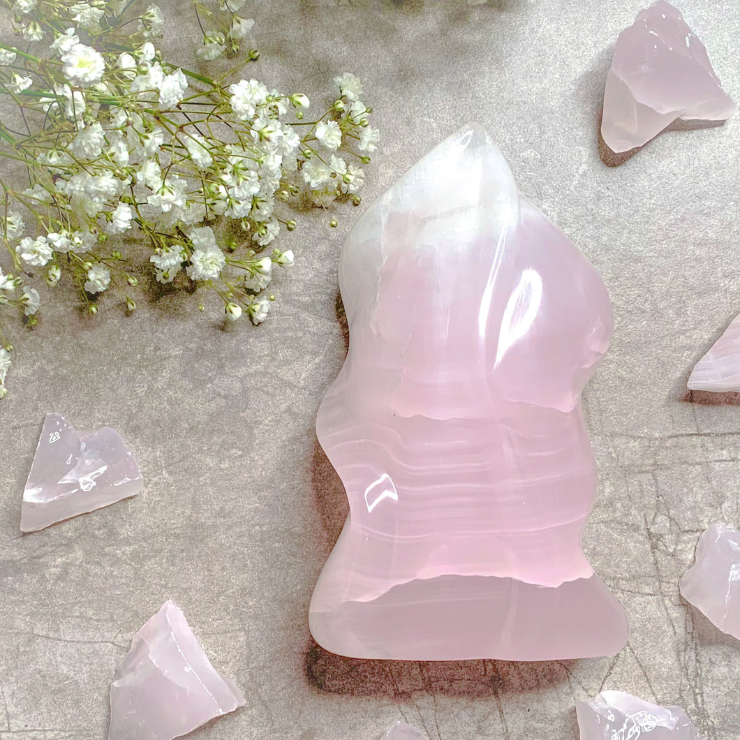 Pink Calcite Flame