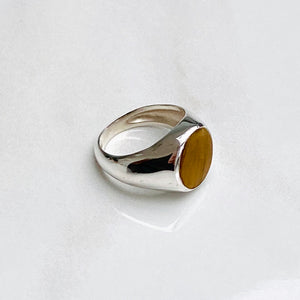 Tigers Eye Signet Ring