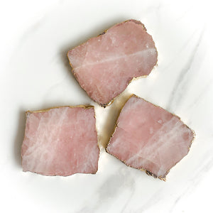 Rose Quartz Coaster (set of 4)