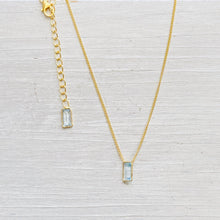 Load image into Gallery viewer, Aquamarine Skyla Necklace (Gold)
