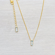 Load image into Gallery viewer, Aquamarine Skyla Necklace (Gold)
