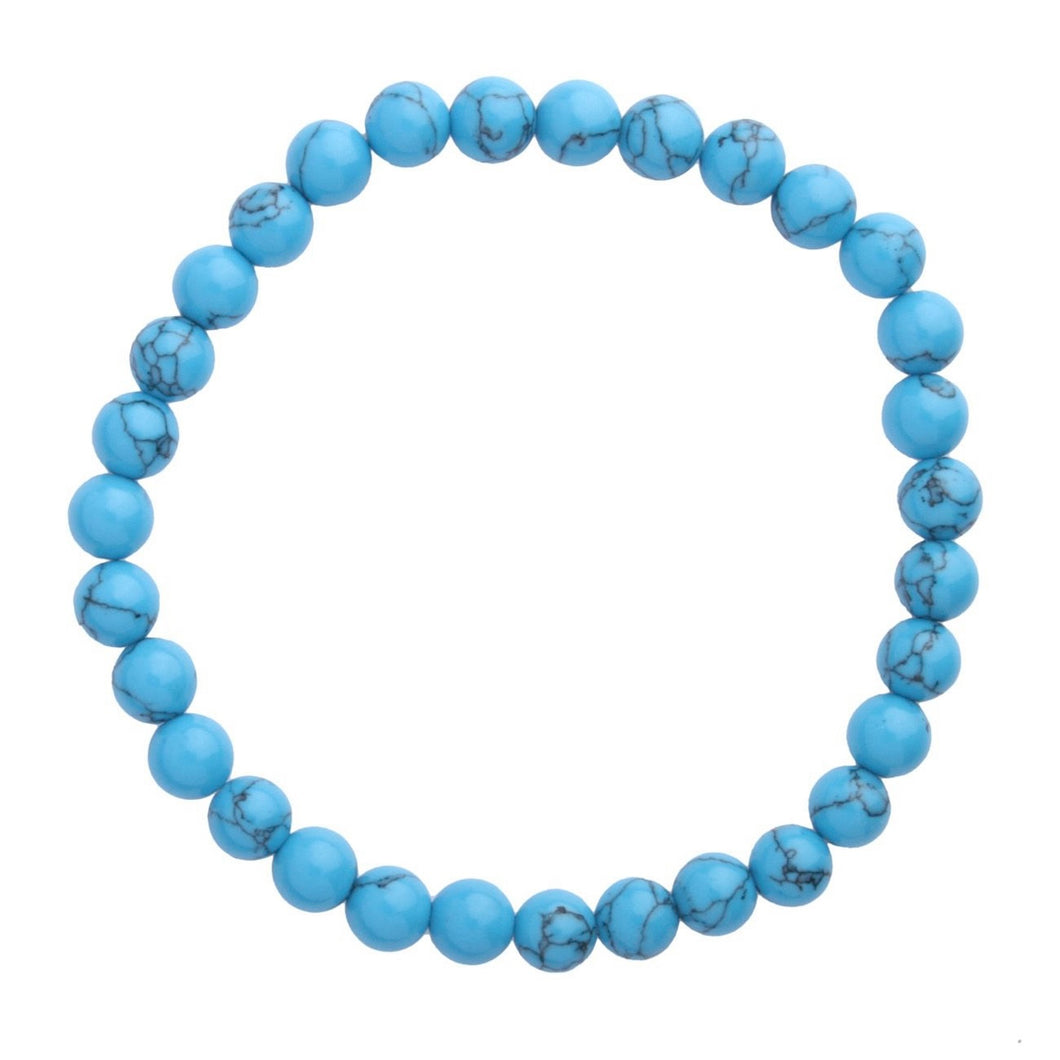 Turquoise Bead Bracelet (4mm & 6mm bead)