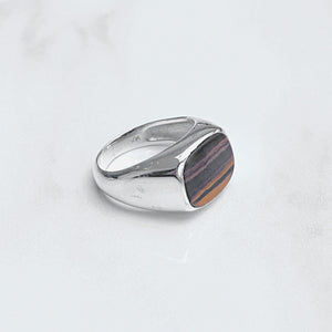 Tigers Eye Signet Ring