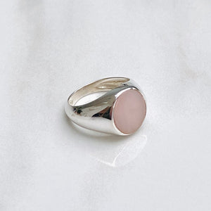 Pink Opal Signet Ring