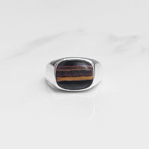Tigers Eye Signet Ring