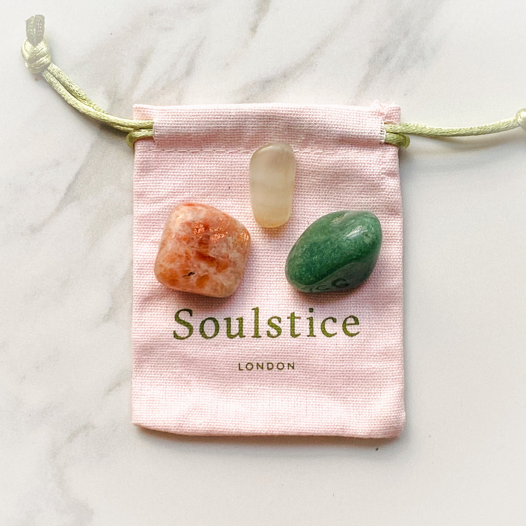 Spring Equinox Crystal Pouch