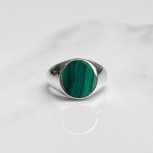 Load image into Gallery viewer, Malachite Signet Ring
