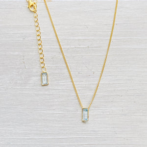 Aquamarine Skyla Necklace (Sterling Silver)