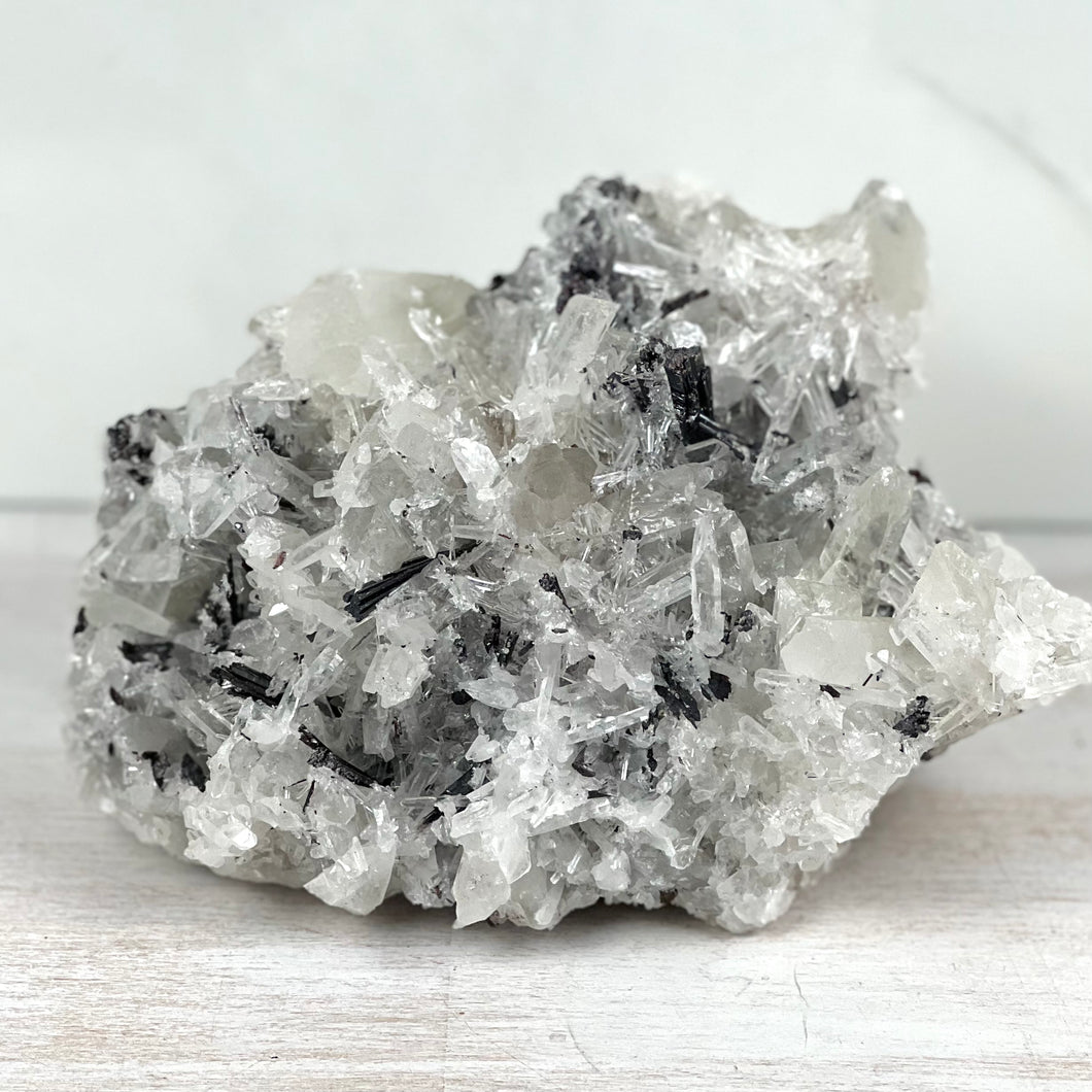 Clear Quartz & Tourmaline Cluster XL