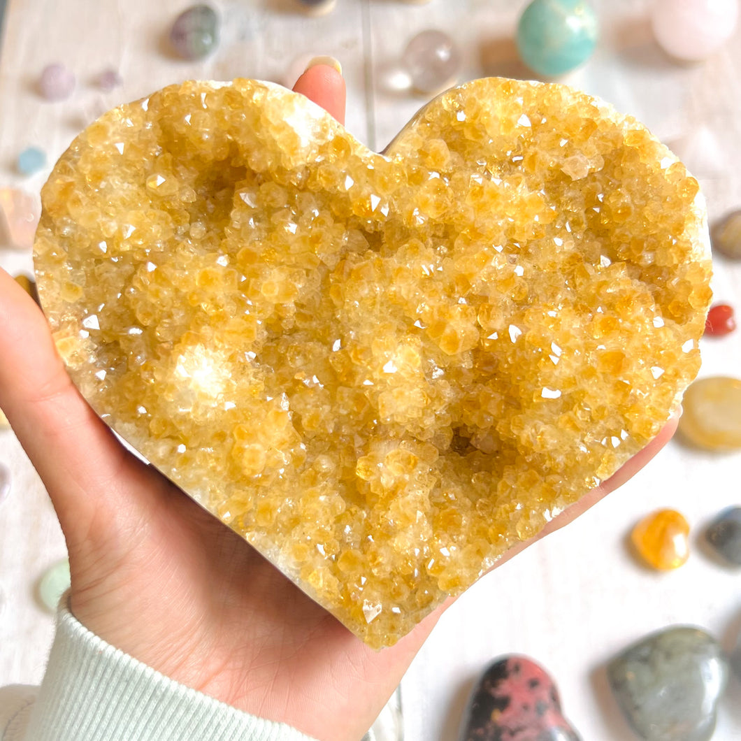 Citrine Cluster Heart