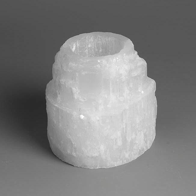 Selenite Candle Holder